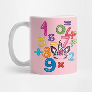 unicorn Number day kids costume Numbers Math day calculator funny Mug